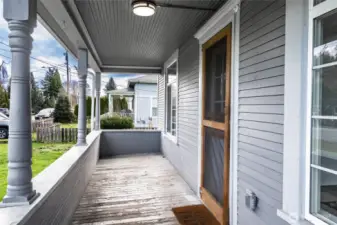 Wonderfully inviting front porch
