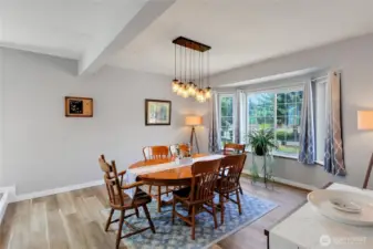 This space is great and offers lots of versatility.  Can be a dining room or living room space.