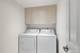 Dedicated Laundry Room with Storage!