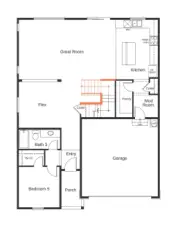 Main floor layout of the 2925A.