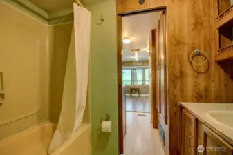 Full bathroom with storage