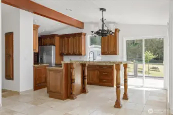 Kitchen w/ eating space.