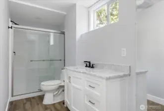 Bathroom: lower level.