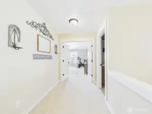 spacious upstairs hallway