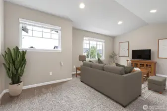 Virtually staged upstairs bonus space.