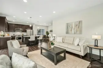 Seamless open floor plan