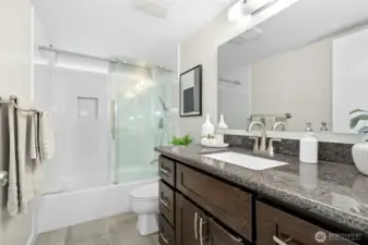 Remodeled second level bathroom