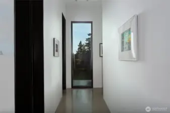 Entry hallway bedroom and bathroom to the left