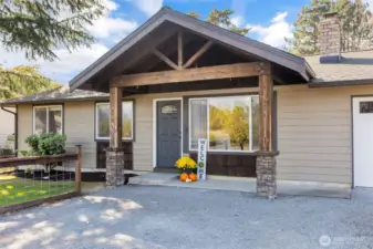 Custom gable welcomes you into your new home