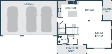 Image is a rendering. Photographs are for illustrative purposes only. Features, finishes, interior/exterior colors, landscaping and floorplan shown may vary from actual homes built