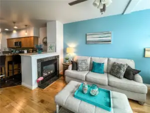 Double Sided Gas Fireplace