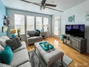 Large windows let in lots of natural light