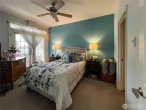 Primary Bedroom with double french doors  leading to private deck
