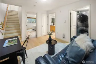 Same shot as before, but now with the door open, showing off your full-size washer and dryer