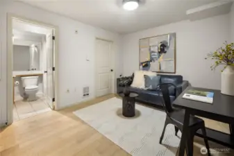 Another shot of the flex space downstairs