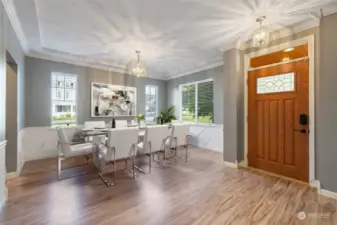 Virtually staged formal dining room