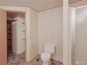 Very deep extra bathroom storage ( primary bath)