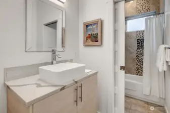 Entry level full bath.