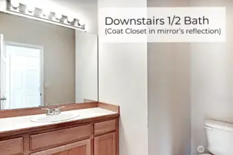 Main floor half bath