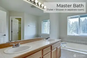 Master bathroom and tub