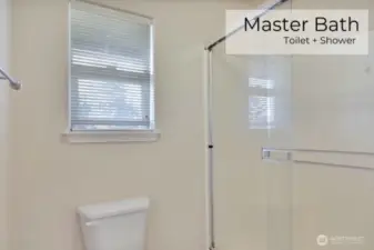 Toilet and shower in separate room as part of Master Bath