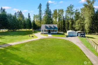 Fabulous circular driveway, plus eight covered parking areas.