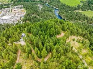 Cabin on Left, Building pad on Right