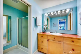 Primary bathroom off bedroom.
