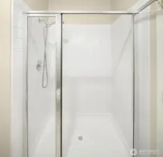 The shower in your primary bathroom.