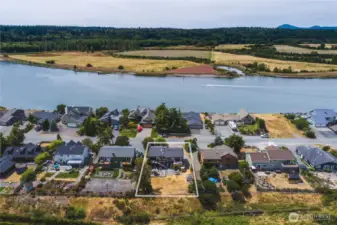 Tucked on a private street between the Swinomish Channel and the gorgeous Skagit farmlands.