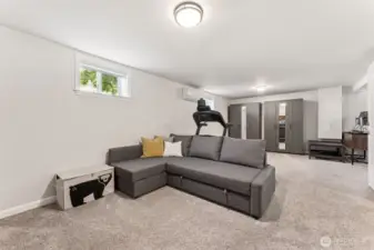 Rec room & storage closets.