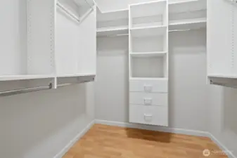 Large walk-in closet in primary bedroom