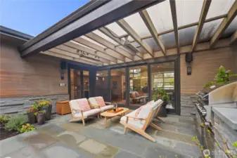 Looking back at the home from the patio.