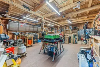 Workshop with fire place