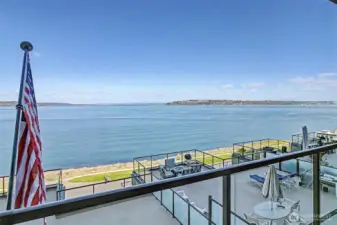 Elevated vantage point offers sweeping views and a glimpse of Mt. Rainier on clear days.