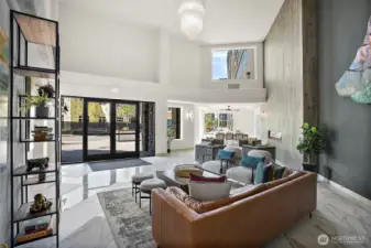 Stylish resident lounge with modern finishes and inviting atmosphere.