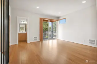 Bonus Room with Sliding Door to Front Balcony and Half Bath