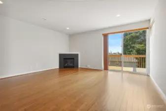 Level 2 - Great Room with Sliding Door to Back Deck