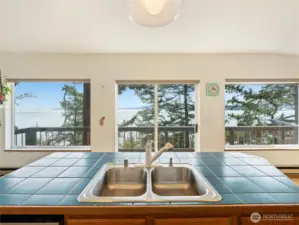 Who cares about doing dishes with this view?