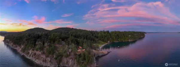 There is the house there at the top of Eagle Point.  Cooks Cove to the right.