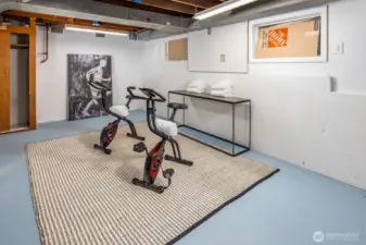Huge bonus room for your exercise, craft or hobby space.  Larger than it appears, this is a great extra space for any creative endeavors.