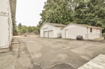 Two garages and an unfinished DADU.