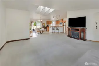 The Great Room without the virtual staging. Let you imagination fill this big space with your own style and treasures.