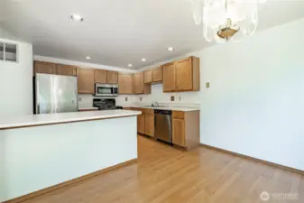Kitchen and dining area