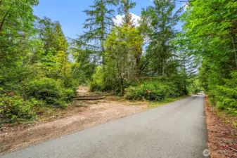 Paved road into property