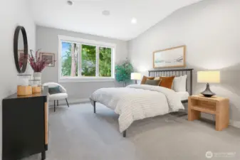 Soothing Primary bedroom upstairs.