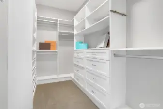 Spacious Primary closet