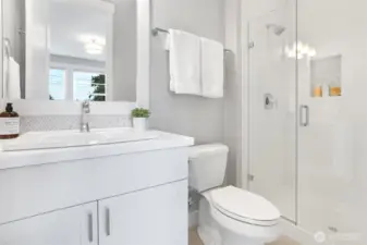 This bathroom is en-suite.