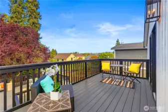 Private deck in primary loft
