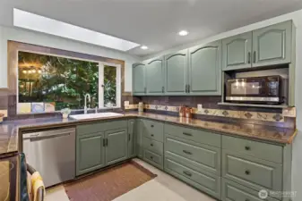 Plenty of storage in this beautiful kitchen.